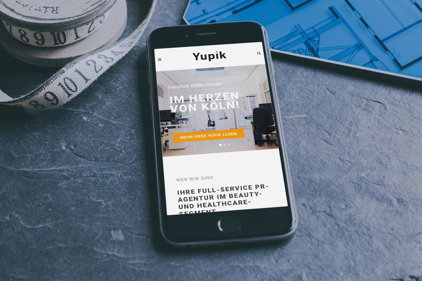 yupik website mockup mobile